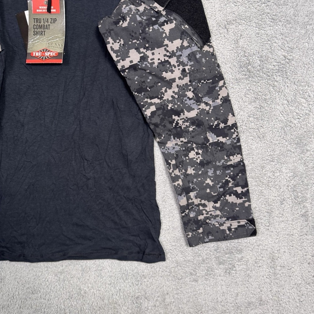 Tru-Spec Combat Shirt Men's S Reg 1/4 Zip Digital Camo Cordura Fabric Tactical - Picture 2 of 12
